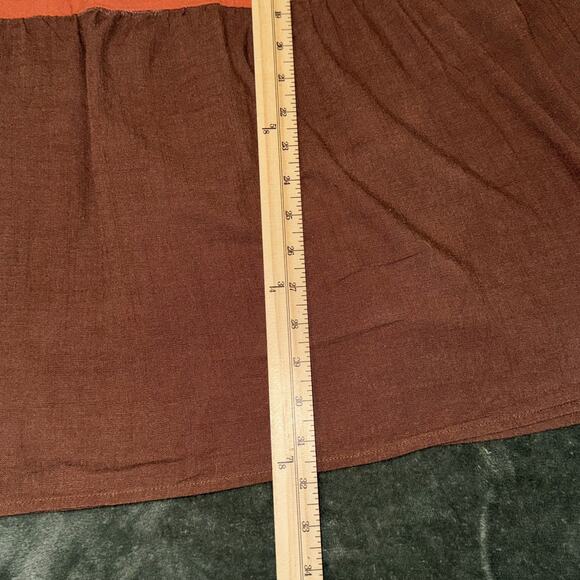 Umgee Tiered Dress Women’s 2XL Colorblock Linen Square Neck 3/4 Ruffle Sleeve - Picture 8 of 9